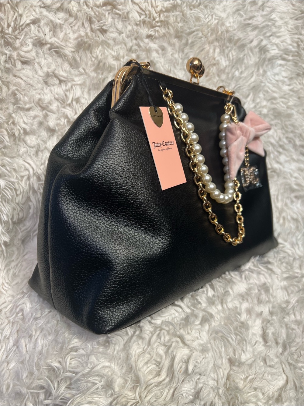 🖤 Juicy Couture Kisslock Bag, CHARM HAUS LARGE FRAME CLUTCH🖤NWT - Picture 8 of 10